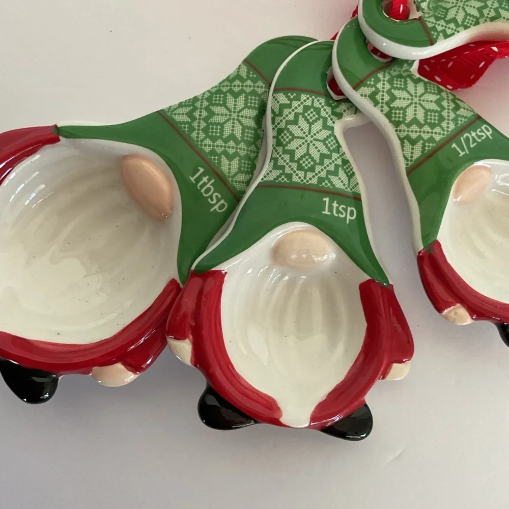 Christmas Gnomes ceramic Measuring spoons